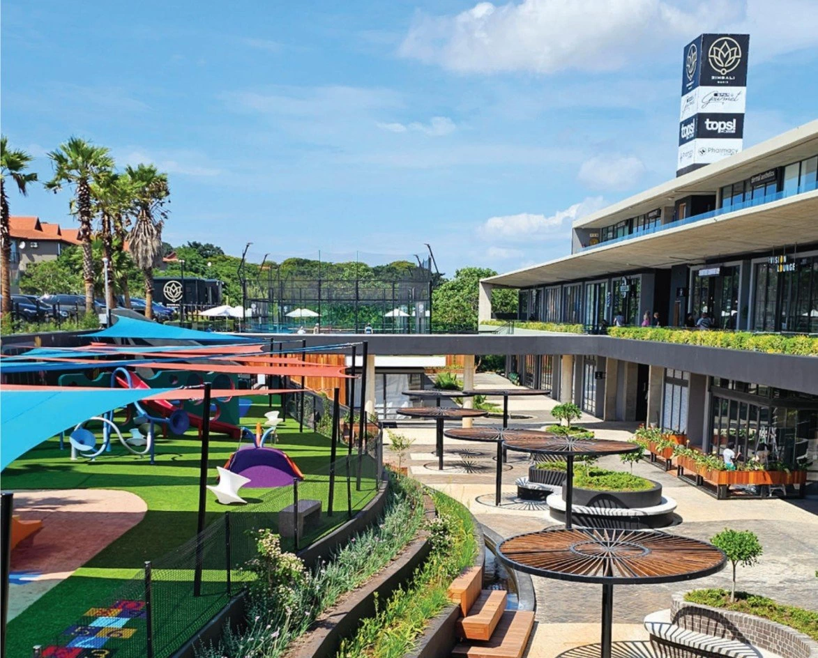 Zimbali Oasis lifestyle hub: shops, dining, padel and kids play area